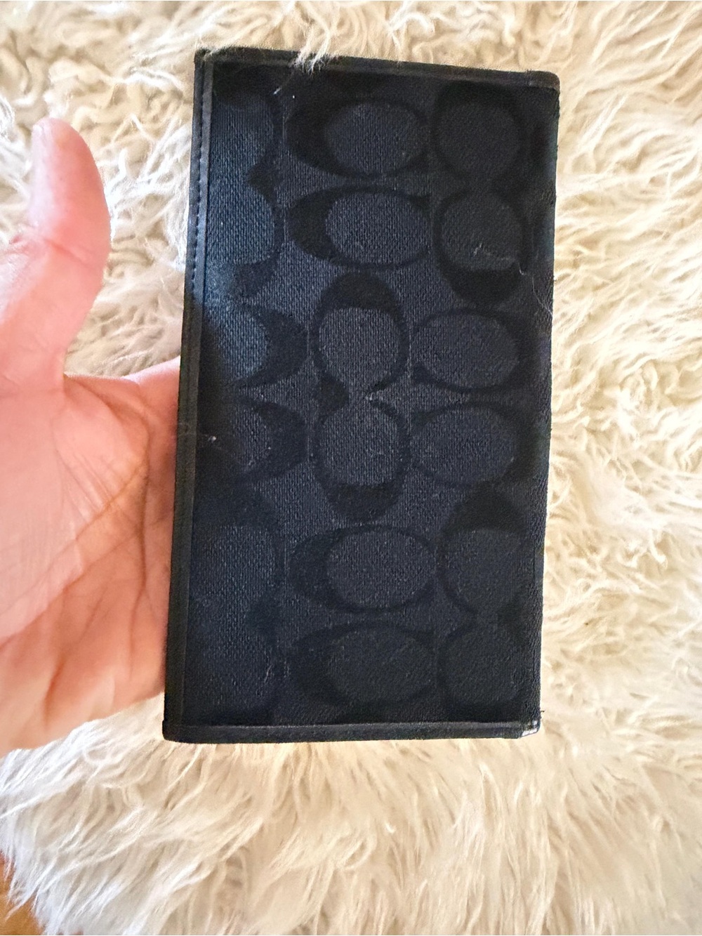 Coach Black Signature Continental Wallet